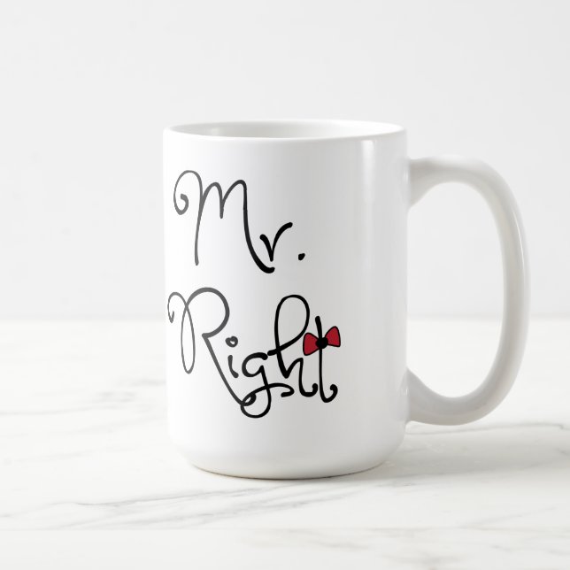 Personalisiert Mr. Right Tasse (Rechts)