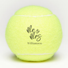 Personalisiert Mr. und Mrs. Wedding Tennisbälle