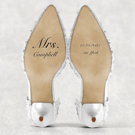 Personalisiert Mrs Bride Wedding Shoes Decal Aufkleber