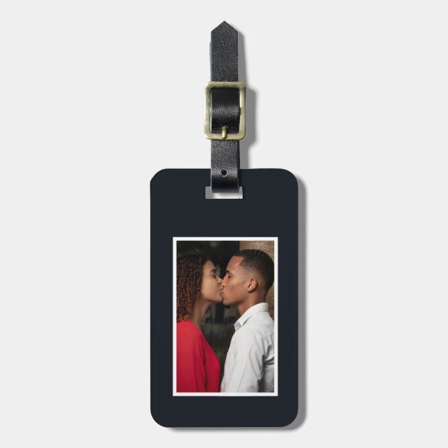 Personalisiert & Mrs. Custom Foto Gepäckanhänger (Vorderseite vertikal)