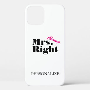 Personalisiert Mrs. immer richtig iPhone 12 Fall Case-Mate iPhone Hülle