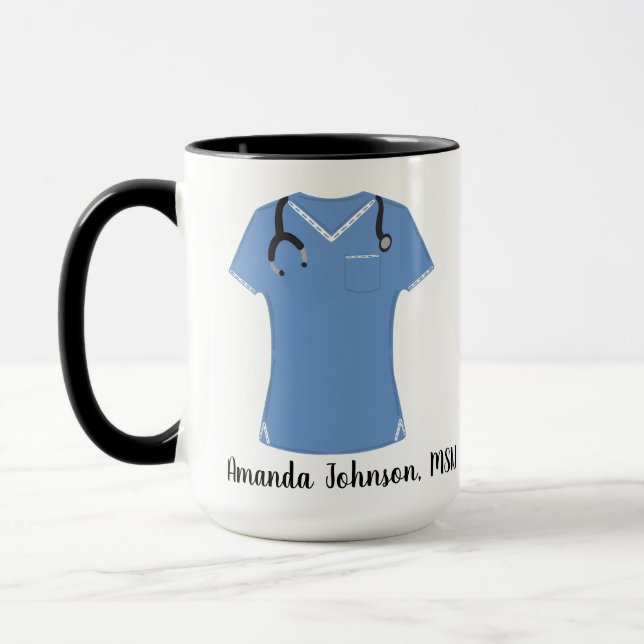 Personalisiert MSN Blue Scrubs Stethoscope Tasse (Links)