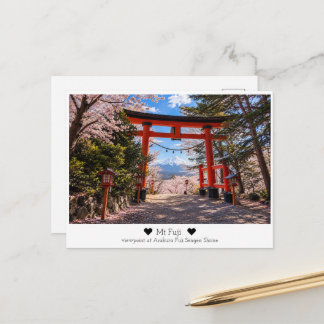 Personalisiert, Mt. Fuji Aussichtspunkt bei Arakur Postkarte