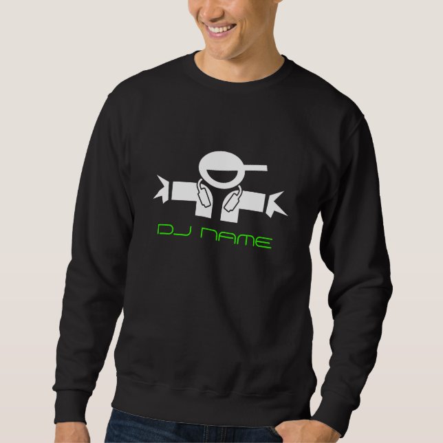 Personalisiert Music DJ Sweatshirt | Name des Dele (Vorderseite)