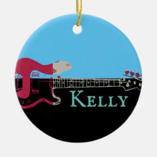 Personalisiert Music Electric Bass Gitarre Keramik Keramik Ornament