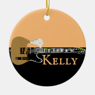 Personalisiert Music Electric Bass Gitarre Keramik Ornament