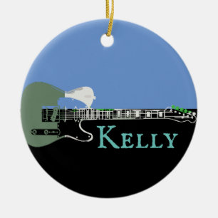 Personalisiert Music Electric Bass Gitarre Keramik Ornament
