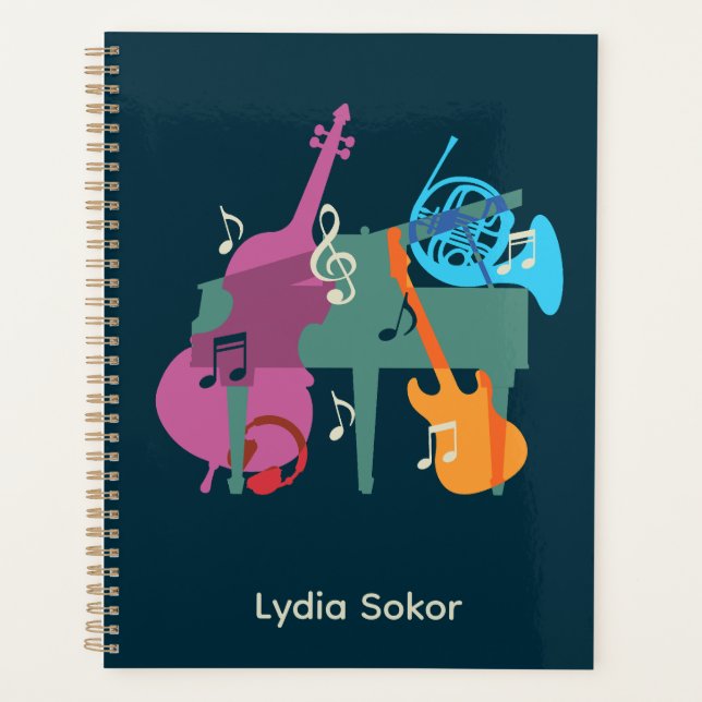 Personalisiert-musikalischer Themenplaner Planer (Vorderseite)