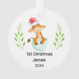Personalisiert My First Christmas 2021 Baby Boy Ornament