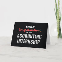 Personalisiert Name Accounting Internatula Congrat