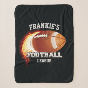 Personalisiert NAME American Football Flames Sport Sherpadecke