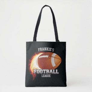 Personalisiert NAME American Football Flames Sport Tasche