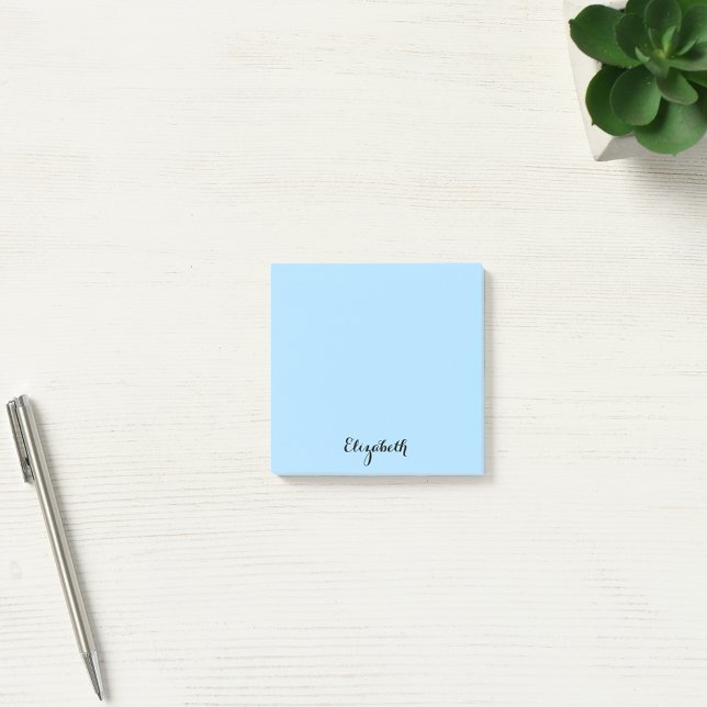 Personalisiert Name Baby Blue Zuhause Office Busin Post-it Klebezettel (Personalized Name Baby Blue Home Office Business Post-it Notes)