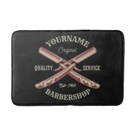 Personalisiert NAME Barber Straight Razor Barbersh Badematte
