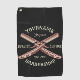 Personalisiert NAME Barber Straight Razor Barbersh Golfhandtuch