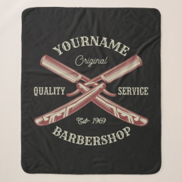 Personalisiert NAME Barber Straight Razor Barbersh Sherpadecke