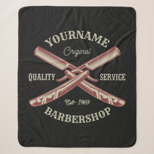 Personalisiert NAME Barber Straight Razor Barbersh Sherpadecke