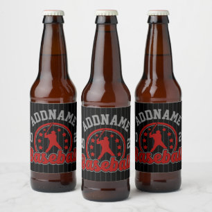 Personalisiert NAME Baseball Team Player Game Bierflaschenetikett