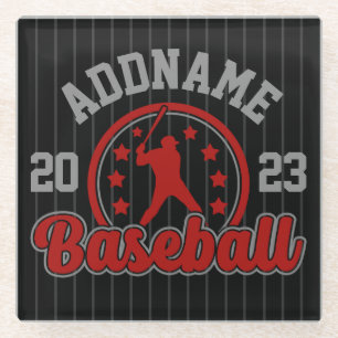 Personalisiert NAME Baseball Team Player Game Glasuntersetzer