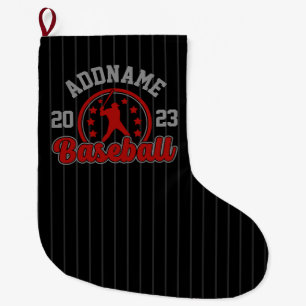 Personalisiert NAME Baseball Team Player Game Großer Weihnachtsstrumpf