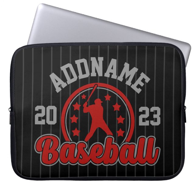 Personalisiert NAME Baseball Team Player Game Laptopschutzhülle (Vorderseite)