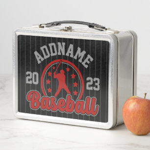 Personalisiert NAME Baseball Team Player Game Metall Brotdose