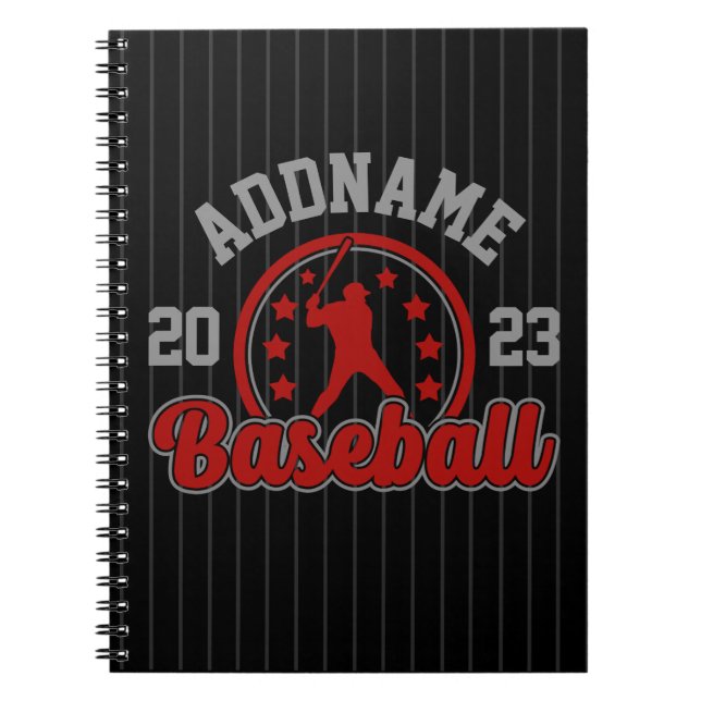 Personalisiert NAME Baseball Team Player Game Notizblock (Vorderseite)