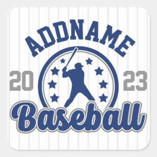 Personalisiert NAME Baseball Team Player Game Quadratischer Aufkleber