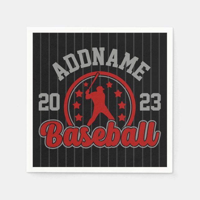 Personalisiert NAME Baseball Team Player Game Serviette (Vorderseite)