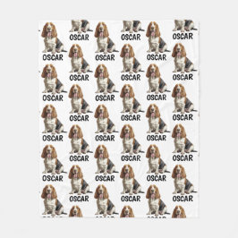 Personalisiert Name Basset Hound Fleecedecke