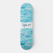 Personalisiert Name Beach Waves Wasserfarbenstrand