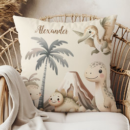 Personalisiert Name Boho Niedlich Dinosaurier Kissen