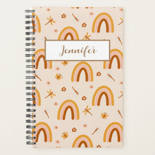 Personalisiert Name Boho Regenbogenplaner Planer