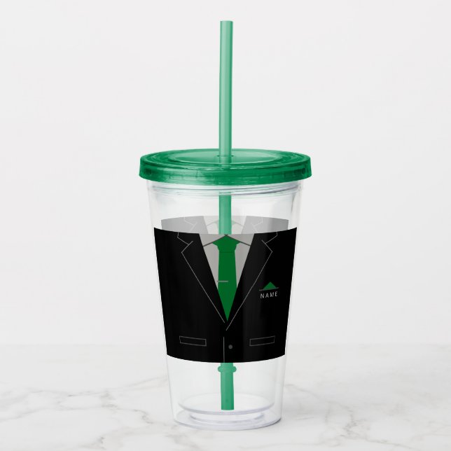 Personalisiert Name Business Acrylic Tumbler Acryltrinkbecher (Vorderseite)