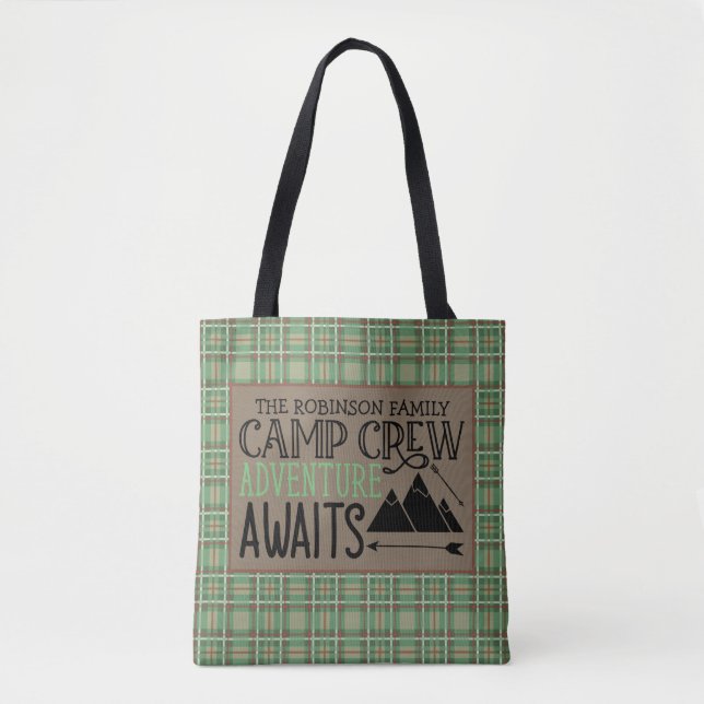 Personalisiert NAME Camping Erlebnis Tasche (Vorderseite)