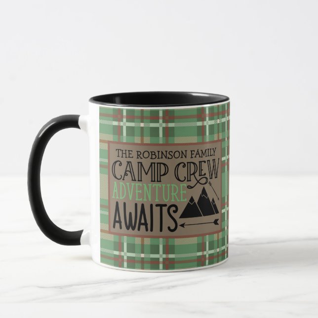 Personalisiert NAME Camping Erlebnis Tasse (Links)