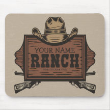 Personalisiert NAME Cowboy Guns Western Ranch Zeic