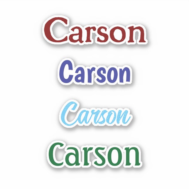 Personalisiert Name Decal Custom Times Vier Aufkle Aufkleber (Vorderseite)