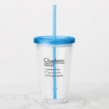 Personalisiert Name Definition Acrylic Tumbler