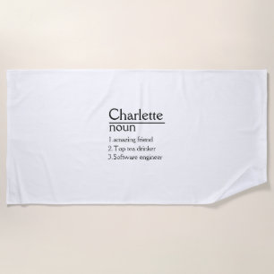 Personalisiert Name Definition für Strandhandtüche Strandtuch