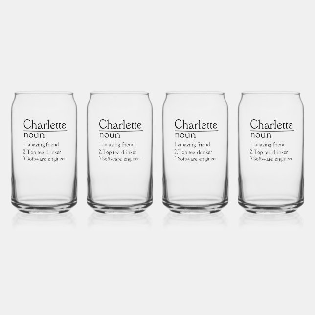 Personalisiert Name Definition Tumbler Dosenglas (Hinten)