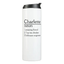 Personalisiert Name Definition Tumbler Thermosbecher