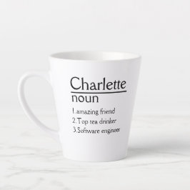 Personalisiert Name Definition weiße Tasse