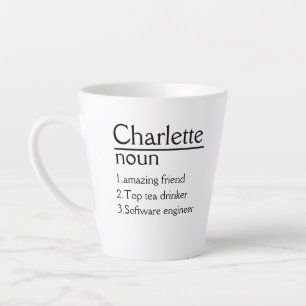 Personalisiert Name Definition weiße Tasse