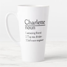 Personalisiert Name Definition weiße Tasse