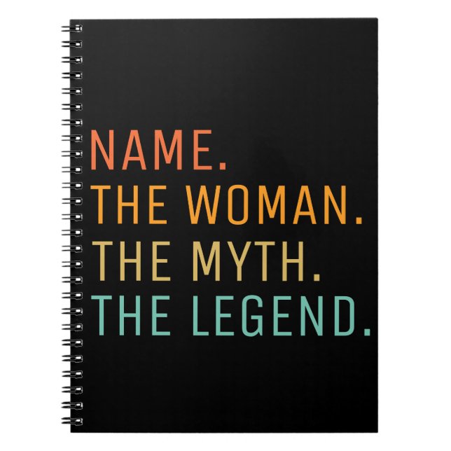 Personalisiert Name der Frau Der Mythos Die Legend Notizblock (Vorderseite)