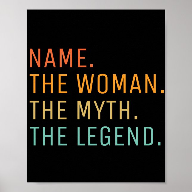 Personalisiert Name der Frau Der Mythos Die Legend Poster (Vorne)