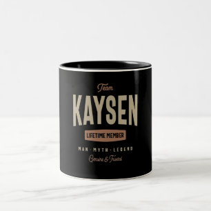 Personalisiert Name des Kaysen Lifetime-Mitglieds Zweifarbige Tasse
