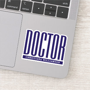 Personalisiert Name Doctor Med School Abschluss Aufkleber