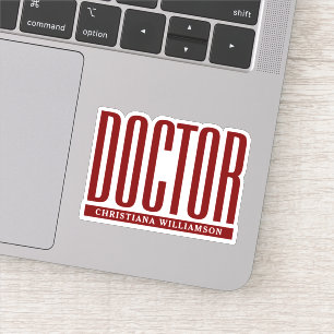 Personalisiert Name Doctor Med School Abschluss Aufkleber